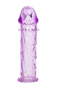 Гладкая фиолетовая насадка с усиками под головкой - 12,5 см. - фото, цены