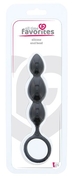 Черная анальная пробка-елочка Silicone Anal Bead - 16,5 см. - фото, цены