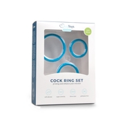 Набор из 3 голубых эрекционных колец Cock Ring Set - фото, цены