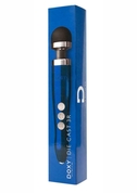 Синий беспроводной вибратор Doxy Die Cast 3r Rechargeable Wand - 28 см. - фото, цены