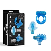 Набор из 3 синих эрекционных колец с вибрацией Teasers Ring Kit - фото, цены