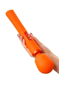 Оранжевый вибромассажер Vim Vibrating Wand - 31,3 см. - фото, цены