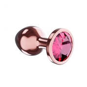 Пробка цвета розового золота с малиновым кристаллом Diamond Ruby Shine S - 7,2 см. - фото, цены