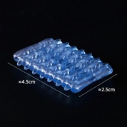 Голубая силиконовая насадка на член с мягкими усиками - 4,5 см. - фото, цены