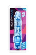 Голубой вибратор-реалистик Wild Ride - 23,5 см. - фото, цены