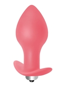 Розовая анальная пробка с вибрацией Bulb Anal Plug - 10 см. - фото, цены