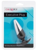 Серебристо-черная анальная пробка Executive Plug - 11,5 см. - фото, цены