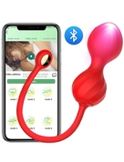 Красные вагинальные виброшарики Magic с управлением через приложение - фото, цены