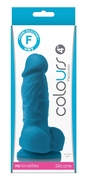 Голубой фаллоимитатор на присоске Pleasures 4 Dildo - 14,2 см. - фото, цены