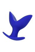 Синяя силиконовая расширяющая анальная втулка Bloom - 9,5 см. - фото, цены