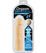 Телесная вибронасадка-удлинитель Orgasm Generator Sleeve - 16 см. - фото, цены