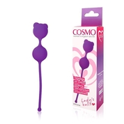 Фиолетовые вагинальные шарики с ушками Cosmo - фото, цены