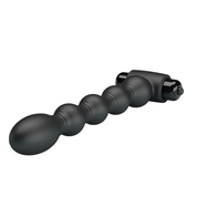 Черный анальный вибромассажер Lynn - 18,2 см. - фото, цены