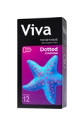 Презервативы с точечками Viva Dotted - 12 шт. - фото, цены