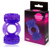 Фиолетовое эрекционное кольцо в двумя вибропулями - фото, цены
