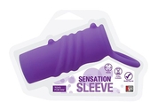 Фиолетовая насадка-эректор Neon Sensation Ribbed Sleeve - фото, цены
