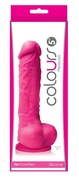 Розовый фаллоимитатор Colours Pleasures 5 Dildo - 17,8 см. - фото, цены