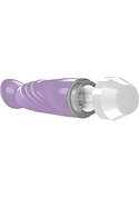 Фиолетовый вибратор Livvy со скошенной головкой - 15,5 см. - фото, цены