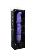 Фиолетовый вибратор Purrfect Silicone Deluxe Vibe с шипиками в основании - 15 см. - фото, цены