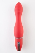 Красный анальный вибромассажёр из силикона - 27 см. - фото, цены