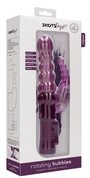 Фиолетовый вибратор-кролик Rotating Bubbles - 23,2 см. - фото, цены