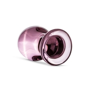 Розовая стеклянная пробка Glass Buttplug No.27 - 8,5 см. - фото, цены