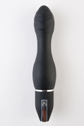 Чёрный анальный вибромассажёр из силикона - 27 см. - фото, цены