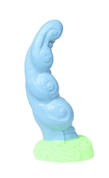 Голубой фаллоимитатор Посейдон с ярко выраженным рельефом - 19 см. - фото, цены