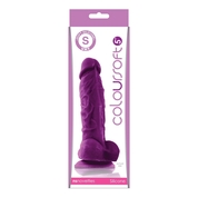 Фиолетовый фаллоимитатор на присоске ColourSoft 5 Soft Dildo - 17,8 см. - фото, цены
