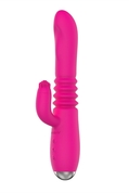 Розовый вибратор с клиторальным стимулятором Nalone Idol Plus - 22,4 см. - фото, цены