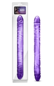Фиолетовый двусторонний фаллоимитатор 18 inch Double Dildo - 45 см. - фото, цены