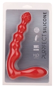 Красный силиконовый стимулятор Purrfect Silicone - 19 см. - фото, цены