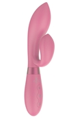 Розовый вибратор-кролик Indeep Juna - 21,5 см. - фото, цены