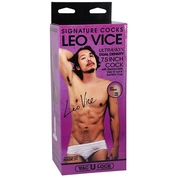 Телесный фаллоимитатор на съемной присоске Signature Cocks Leo Vice - 19,1 см. - фото, цены