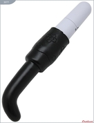 Чёрный изогнутый вибратор для анальной стимуляции - 18,5 см. - фото, цены