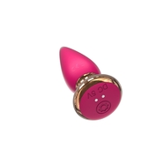 Розовая анальная вибропробка Anal Plug с пультом ду - 12 см. - фото, цены