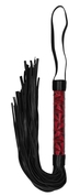Красно-черная многохвостовая гладкая плеть Luxury Whip - 38,5 см. - фото, цены