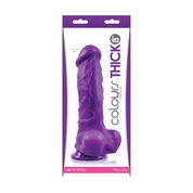 Фиолетовый фаллоимитатор Pleasures Thick 8 Dildo - 23,8 см. - фото, цены