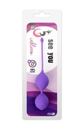 Фиолетовые вагинальные шарики See You In Bloom Duo Balls 29mm - фото, цены
