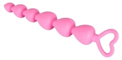 Розовая анальная цепочка Plip Plop - 17,5 см. - фото, цены