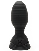 Черная расширяющаяся вибропробка Athena с пультом - 11,6 см. - фото, цены