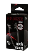 Черные зажимы на соски на цепочке Blaze Deluxe Nipple Clamps - фото, цены
