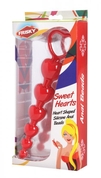 Красные анальные бусы Sweet Heart Silicone Anal Beads - 18,4 см. - фото, цены