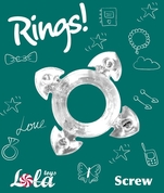 Прозрачное эрекционное кольцо Rings Screw - фото, цены