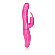 Розовый вибромассажер Love Bunny Vibes - 22 см. - фото, цены