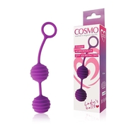 Фиолетовые вагинальные шарики с ребрышками Cosmo - фото, цены