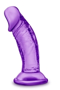 Фиолетовый фаллоимитатор на присоске Sweet N Small 4inch Dildo - 11,4 см. - фото, цены
