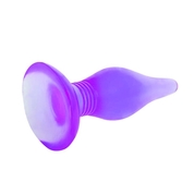 Фиолетовая анальная пробка с утонченным кончиком - 13,8 см. - фото, цены