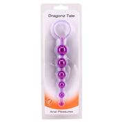 Фиолетовая анальная цепочка Dragonz Tale Anal - 20 см. - фото, цены