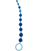 Голубая анальная цепочка Beads of Pleasure - 30 см. - фото, цены